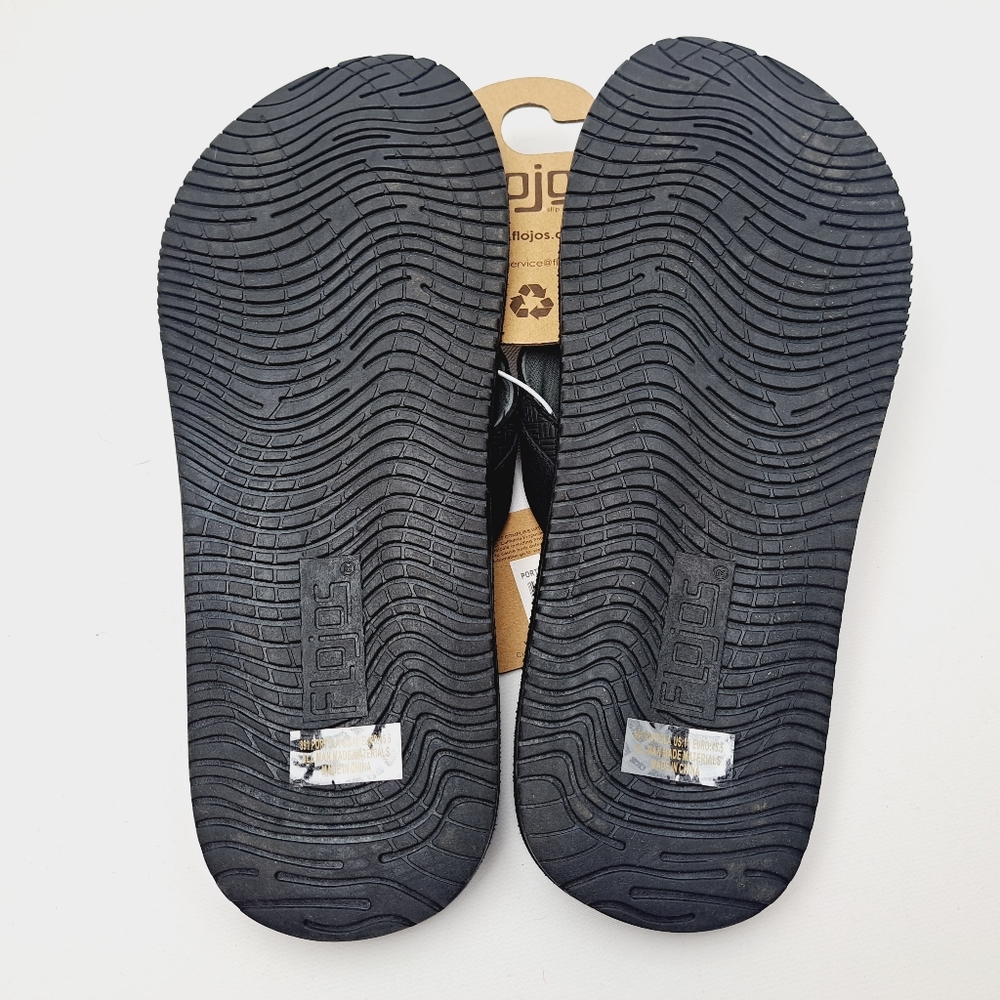 Flojos Men's Thong Sandals Flip Flops Black Size 11 - Picture 5 of 5
